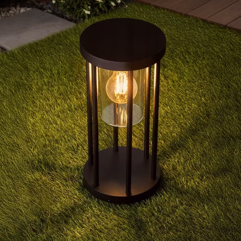 Lyora Design tuinlamp Elysium zwart aluminium met glas Hoogte: 35 cm