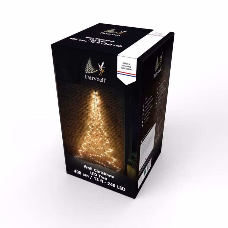 Fairybell LED muurkerstboom warm wit 240 LED 400 cm