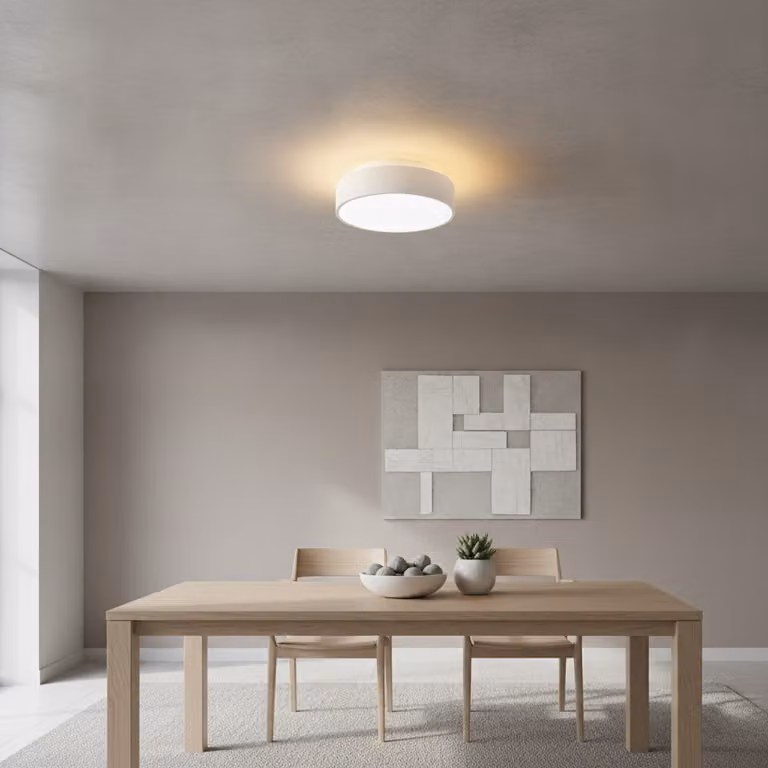 Artdelight Plafondlamp Chicago Wit Aluminium Ø 15 cm
