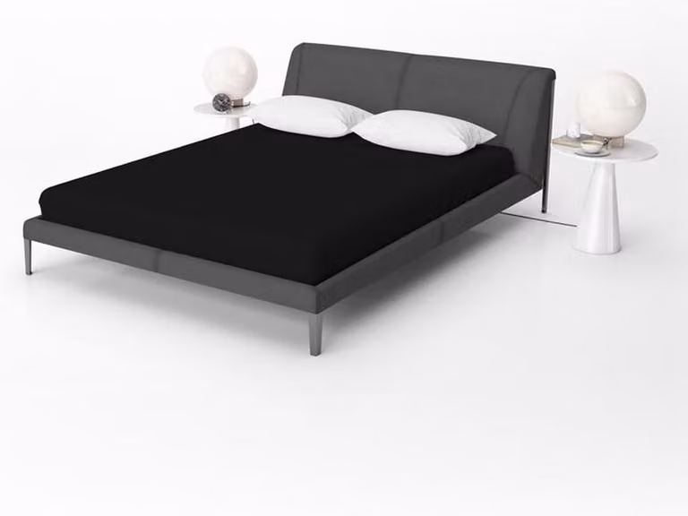 Beau Maison Jersey Hoeslaken Zwart Lits Jumeaux XL 200 x 220/230 cm