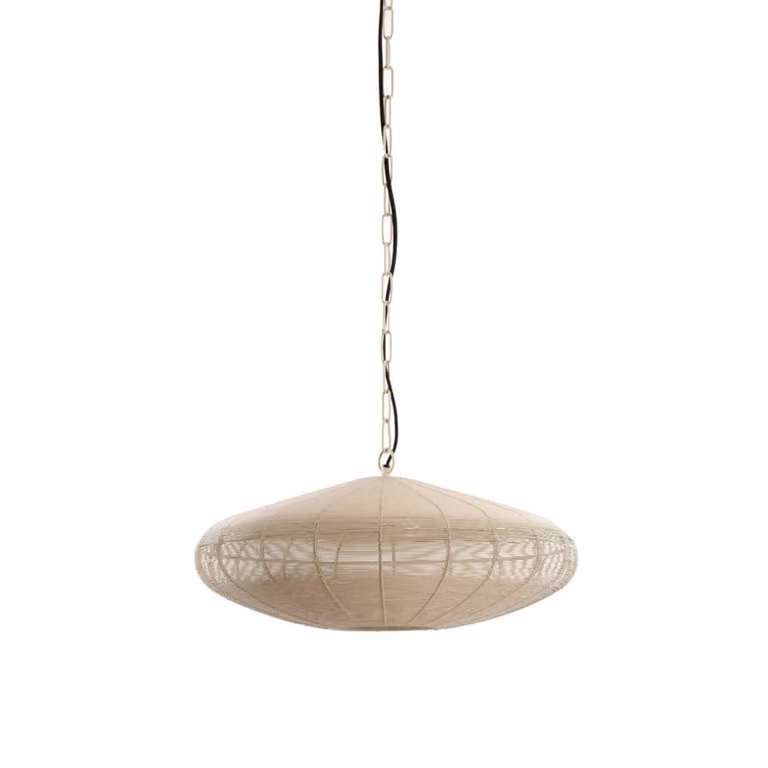 Light & Living Hanglamp Bahoto wit/beige rond Ø 51 cm