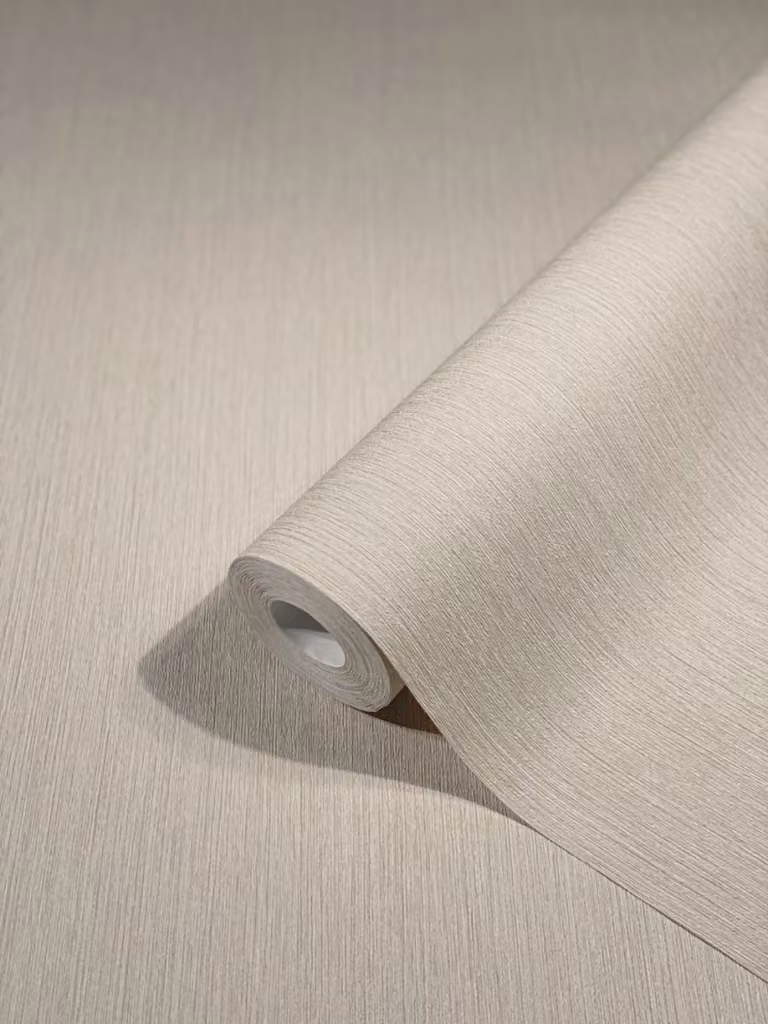 Beige vliesbehang met lichte streepstructuur - Textures Neutral Walls - 0,53 x 10,05 m