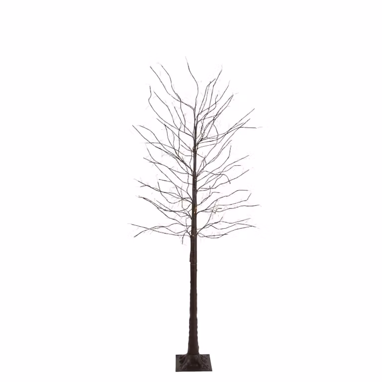 Luca Lighting Kerst vloerlamp boom bruin met LED en timer, Hoogte: 180 cm