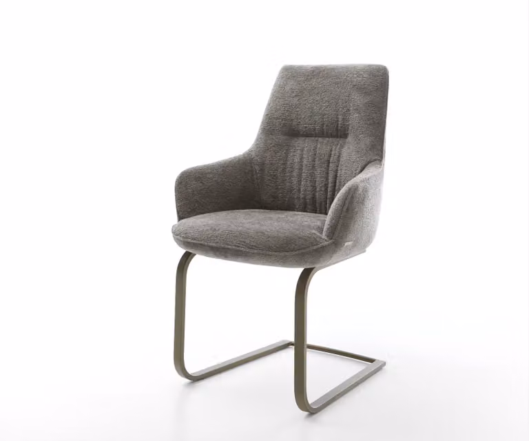 DELIFE Zelia-Flex Sledemodel Bank met Armleuning, Bouclé Stoffering, Zwart