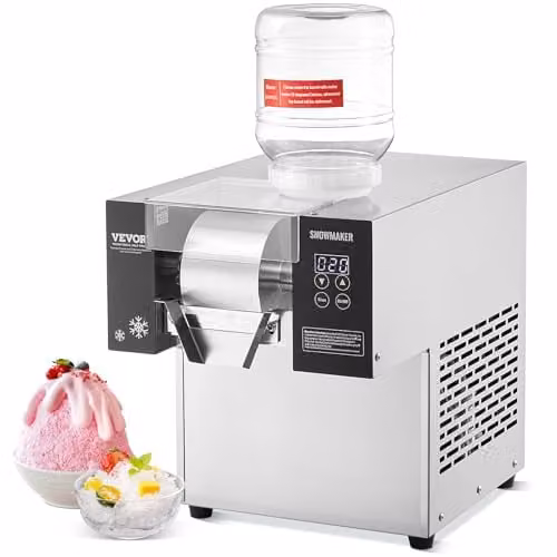 VEVOR Commerciële Sneeuwvlok-ijsmachine met Digitaal Display, Silver, RVS en Plastic, 780 l capaciteit