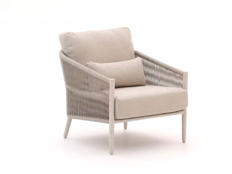 Bellagio Mineo Lounge tuinstoel met touw in Taupe/Beige