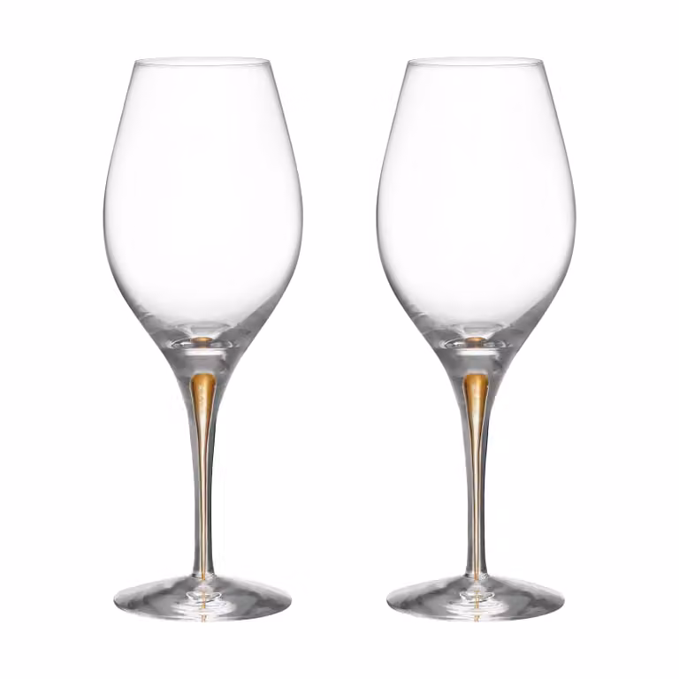 Orrefors Intermezzo Balance wijnglazen 44 cl, 2-pack, Goud