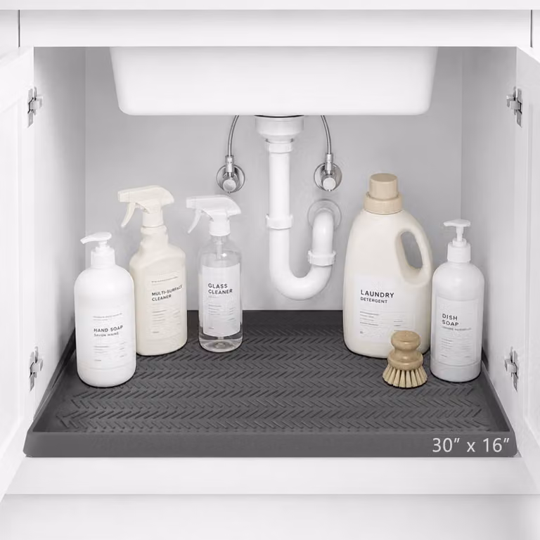 Dripio Siliconen onderplaatmat, waterdicht, Grijs, 76,2 x 40,6 cm