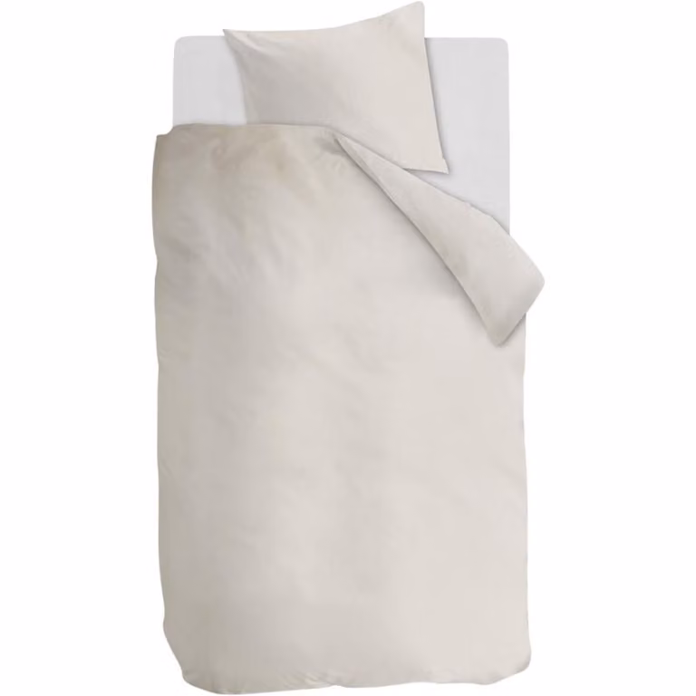 Budget Home Store Dekbedovertrek Cotton Uni Off-white 140x200 cm