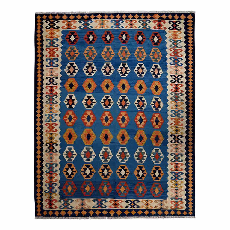 home24 Kelim Gashgai laagpolig vloerkleed rood wol B/D: 160 x 201 cm