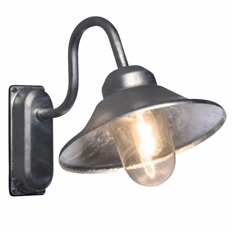 Konstsmide Vega Wandlamp - Zilver/Grijs/Transparant
