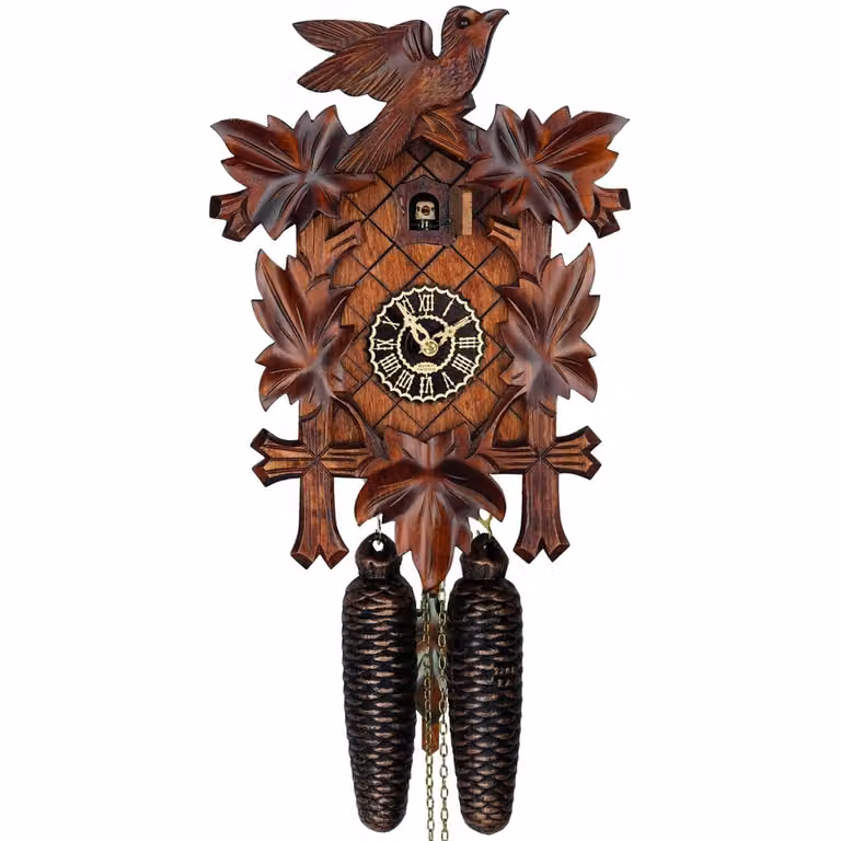 Trenkle Cuckoo Classic Houten Staande Cuckoo-klok met 8-daags Kettingaangedreven Uurwerk