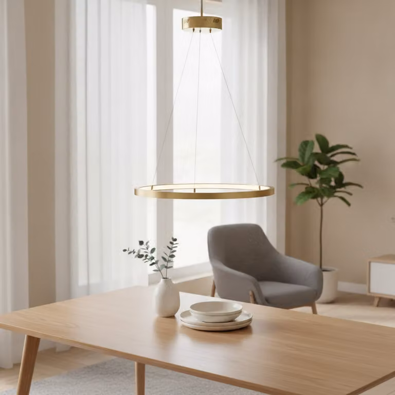 Lyora Empatia design hanglamp in goud/messing van aluminium en metaal