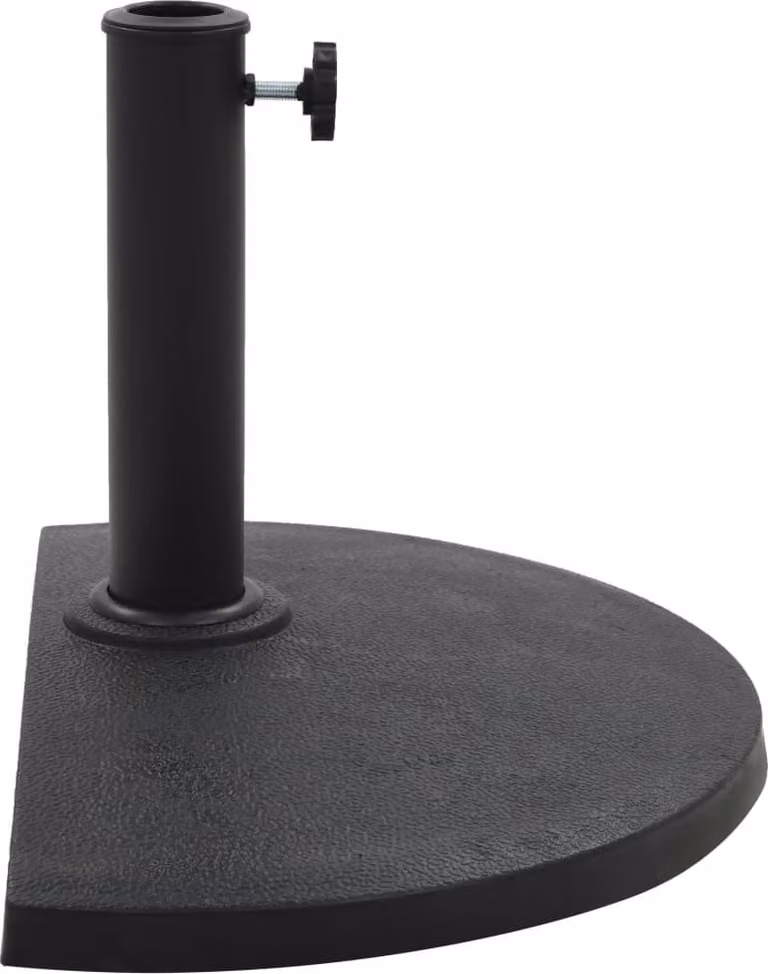vidaXL Parasolvoet halve cirkel, 9 kg, zwart, polyhars