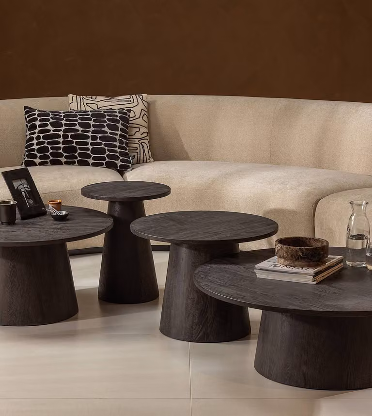 home24 Salontafel Dalaya Bruin Ø 60 cm