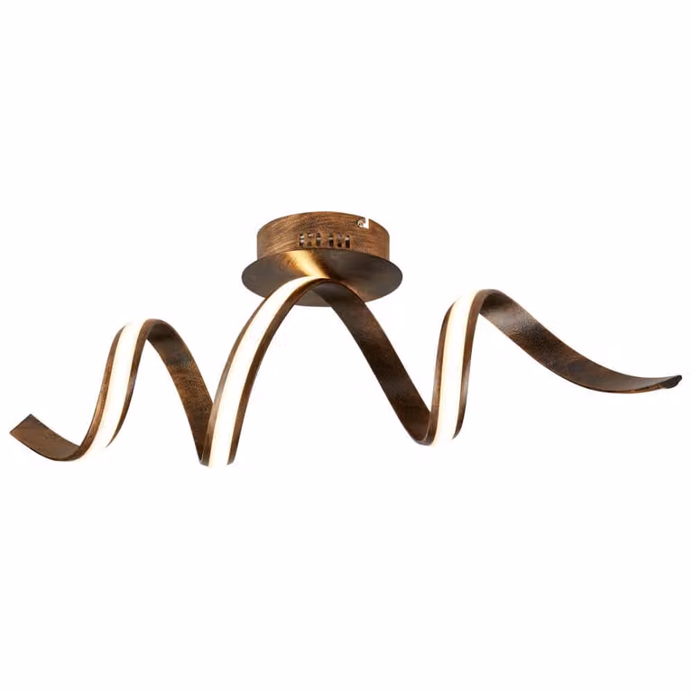 Searchlight Led plafondlamp Ribbon antiek bruin