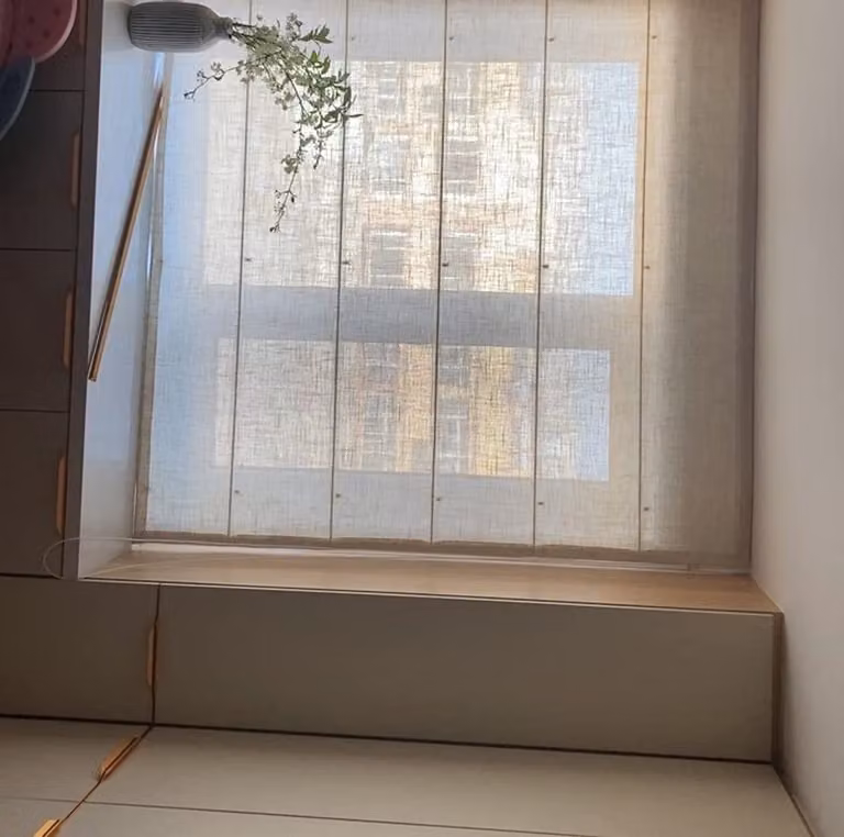 Semi-transparante linnen Roman blinds in country house stijl, 40 x 120 cm