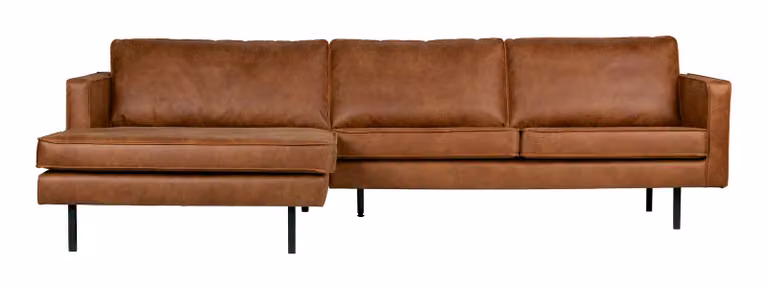 WOOOD Loungebank Rodeo Links, Eco Leder, Cognac, BePureHome