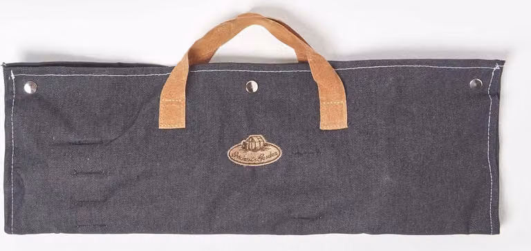 Homescapes Barbecueset met roestvrijstalen grillbestek en denim etui