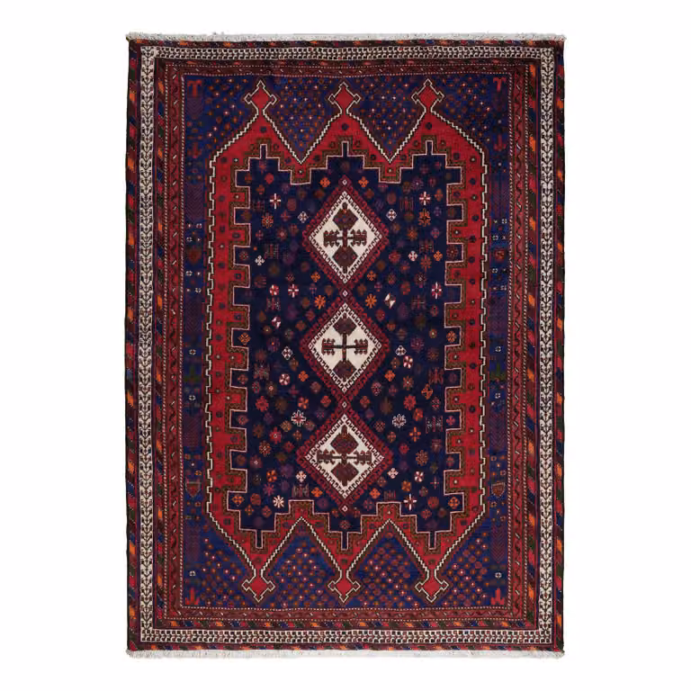 home24 Afshar Laagpolig Vloerkleed Wol Meerdere Kleuren B: 160 cm, L: 225 cm