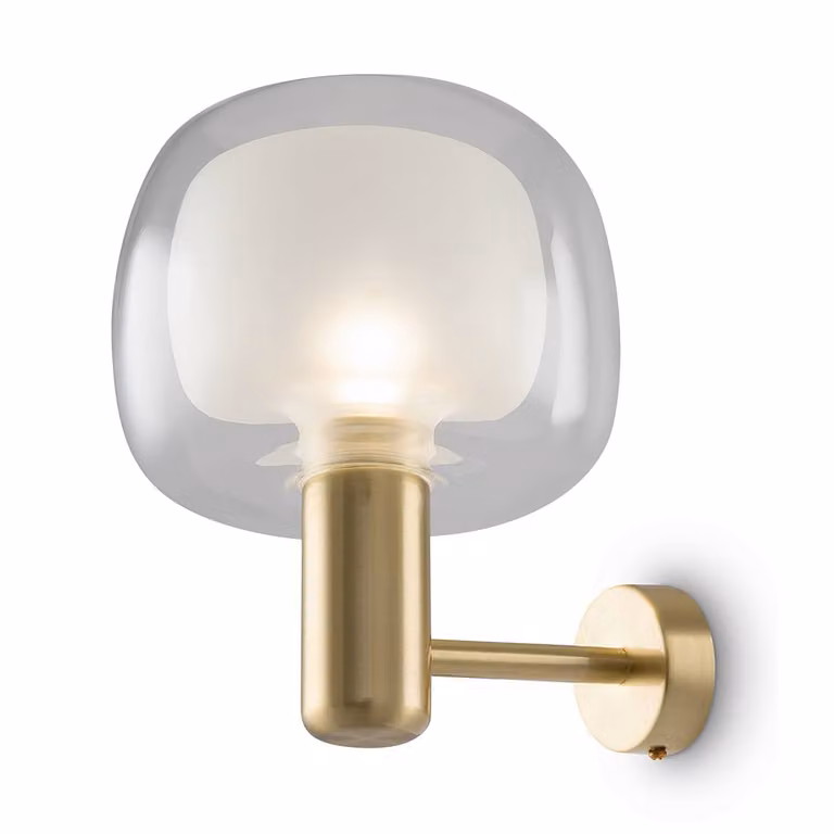 Maytoni Vision wandlamp, goud/transparant, Ø 18 cm, E14
