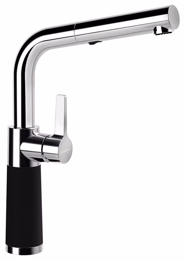 Schock Keukenmengkraan met één hendel model SC-540 kleur nacht met sprayfunctie