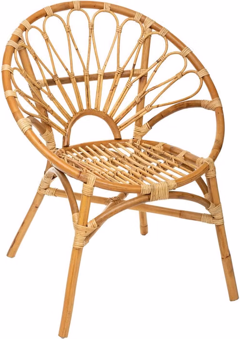 Natuurlijke rotan leunstoel voor in de eetkamer B/D/H: 68 x 61 x 84,5 cm
