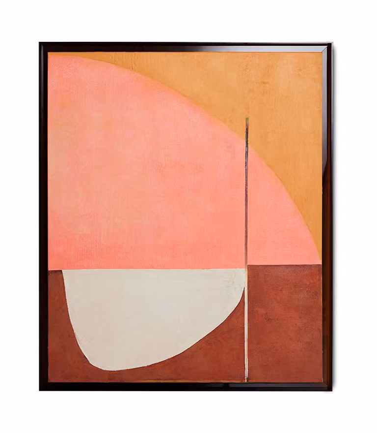 HKliving Schilderij Roseate Hues Canvas - Bruin, Roze - B: 127 cm, H: 107 cm