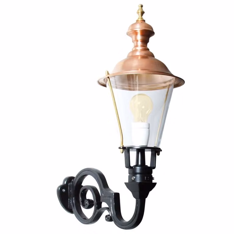 Nostalgische muurlamp Amstel M van KS Verlichting in antraciet zwart