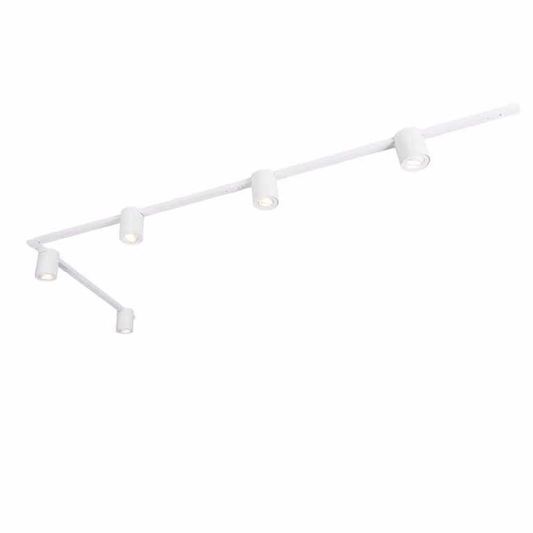 Qazqa Modern 1-fase railsysteem met 5 dimbare LED spots wit