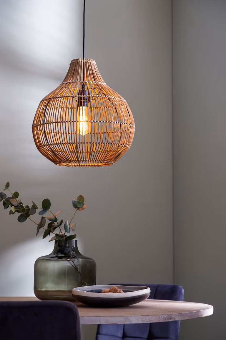 Light & Living Hanglamp Pacino rotan bruin Ø 40 cm