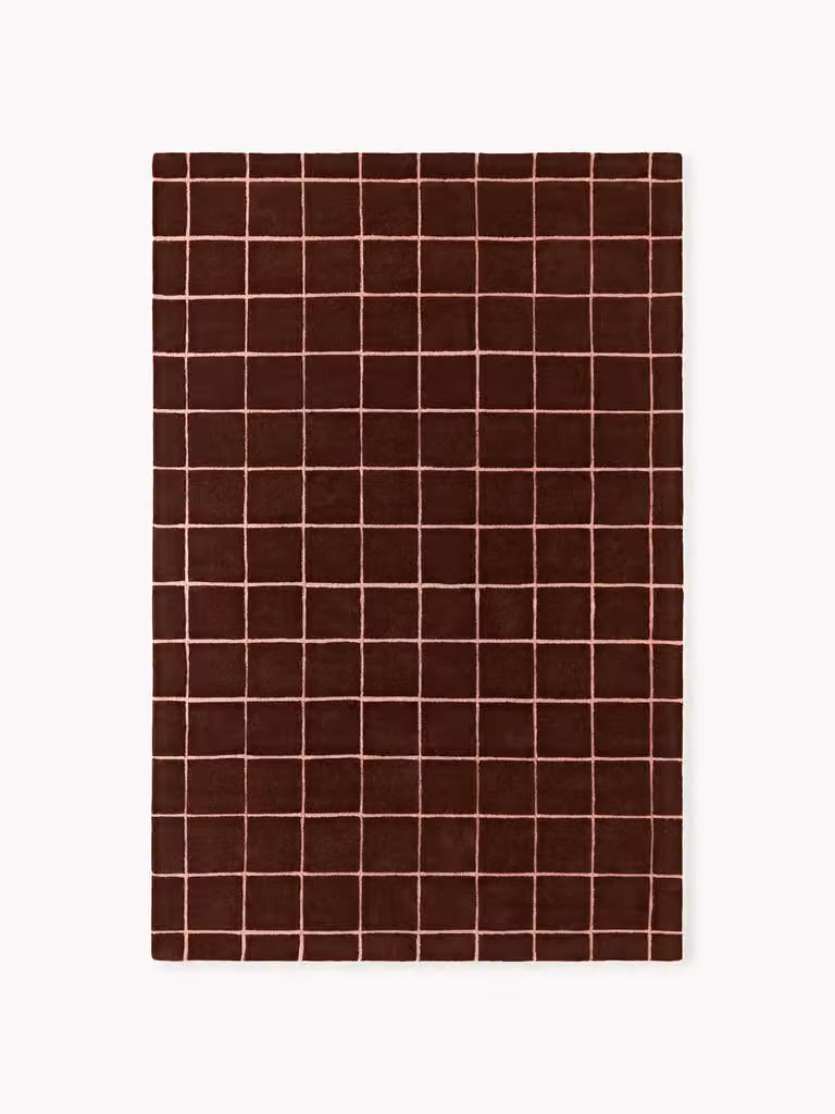 Westwing Collection Kallie handgetuft hoog-laag wollen vloerkleed met geometrisch design