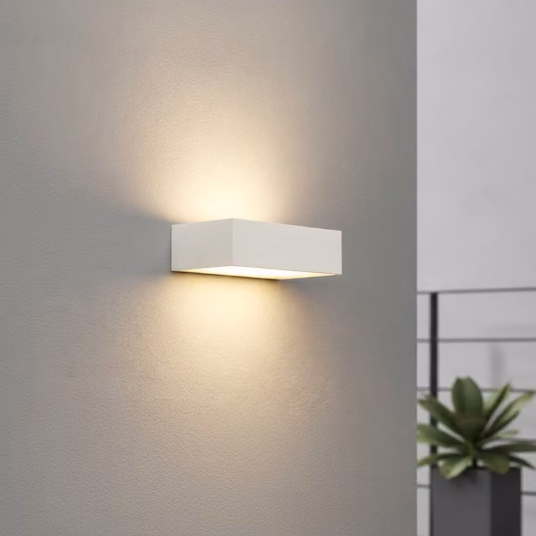 Artdelight Buitenlamp Eindhoven Up/Down LED Wit Aluminium