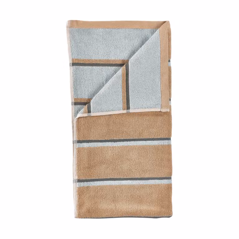 Zone Denmark Sauna handdoek Camel-ice blue-olijfgroen, 50 x 100 cm