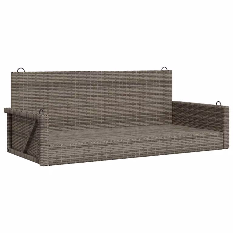 vidaXL Hangstoel grijs van polyrotan voor volwassenen B/D/H: 119 x 56 x 48 cm