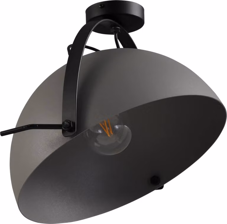 Masterlight Larino 40 Landelijke plafondlamp - Betongrijs en zwart