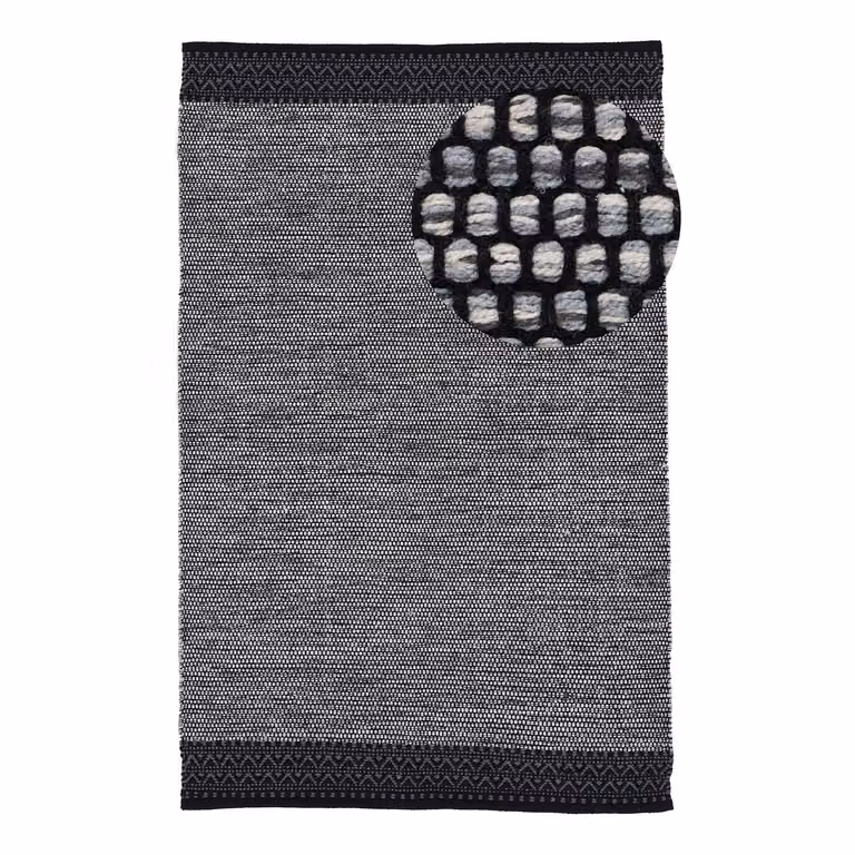 home24 Kelim Mia Laagpolig Vloerkleed Grijs Katoen B: 200 cm, D: 290 cm
