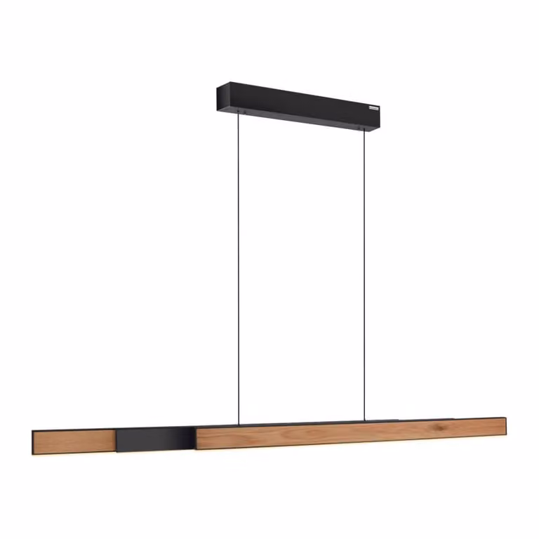 Paul Neuhaus Moto-Rise Design LED hanglamp - Hout en zwart - Hoogte verstelbaar