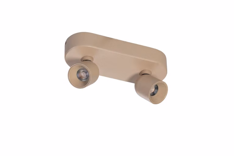 ETH Dennis 2-lichts LED opbouwspot - Zand/Beige - Aluminium