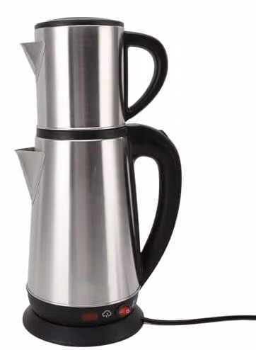 Dripio Elektrische theemachine, 1 liter + 2 liter, roestvrij staal, zwart, 1800W