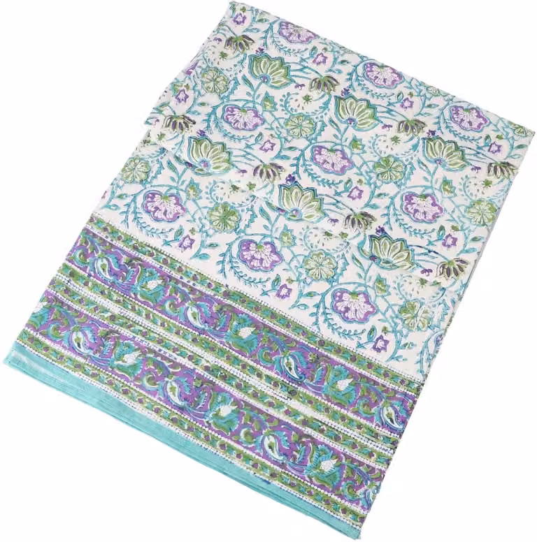Omgoods Handgemaakte Block Print Bedspread Groen