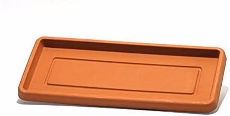 Rechthoekige Terracotta Bloempot Onderzetter van Lichtgewicht Kunsthars - 75 cm