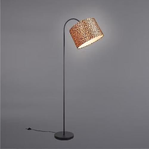 Trio Vloerlamp Pardina panterprint zwart multicolor