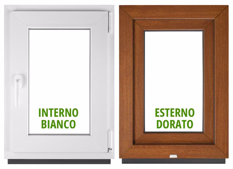 BauPlaza Kelderraam Draaikipraam met Dubbel Glas, Goud Eikenhout en Wit, B/H: 60 x 115 cm
