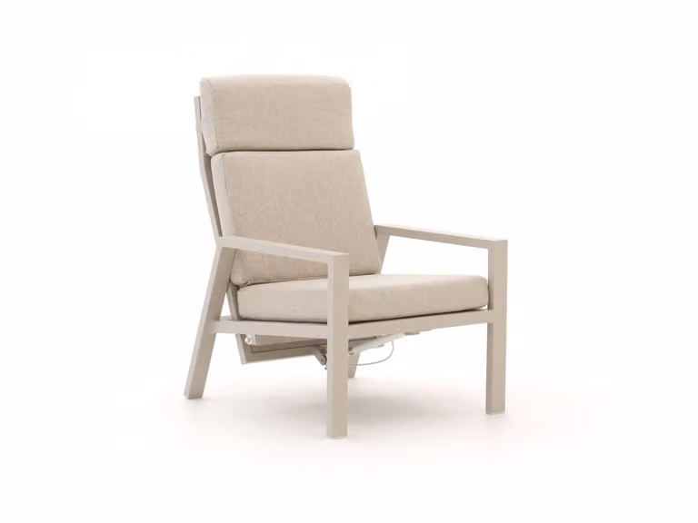 Manifesto Furniture Alzano Lounge tuinstoel - Aluminium - Beige/Taupe - Mat