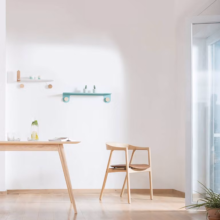 home24 Houten eettafel Scandinavisch design, eikenhout, bruin, B: 180 cm, D: 90 cm