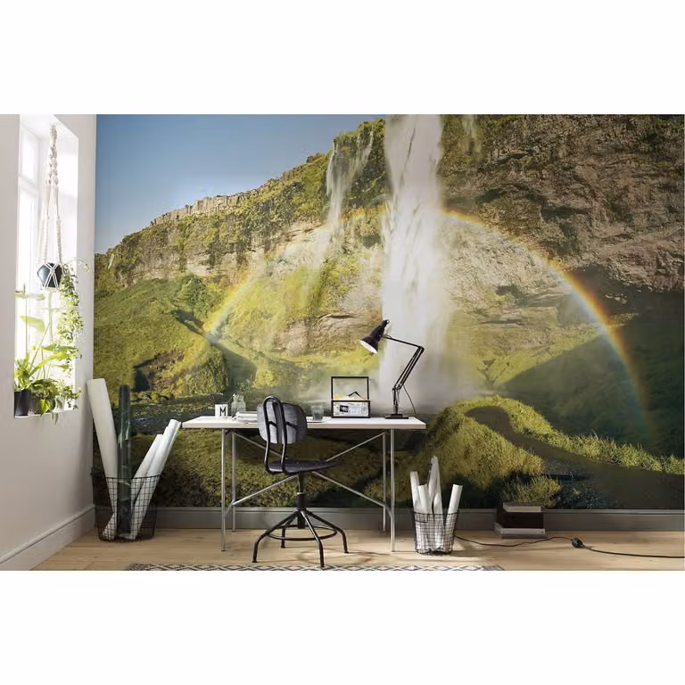 home24 Fotobehang Power of Iceland Multicolour Breedte: 450 cm, Hoogte: 280 cm