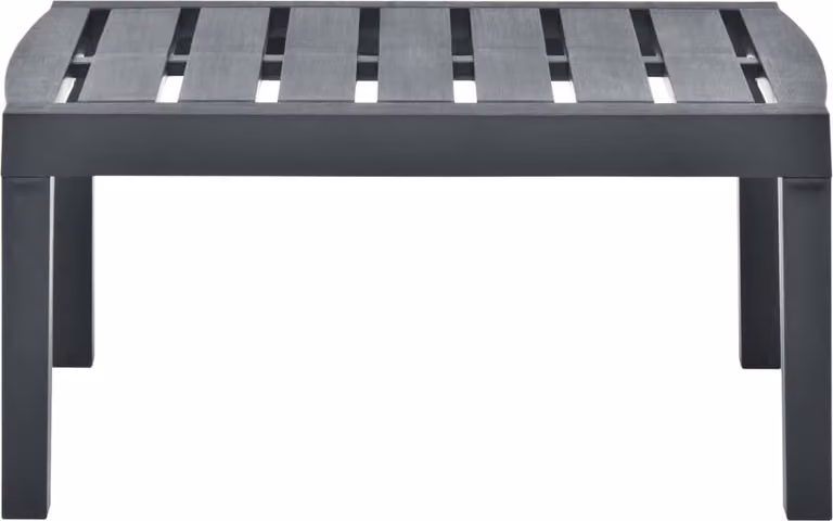 vidaXL Tuintafel, antraciet, B: 78 cm, D: 55 cm, H: 38 cm