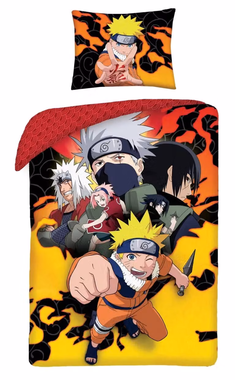 Naruto Dekbedovertrek voor volwassenen van 100% katoen - 140 x 200 cm