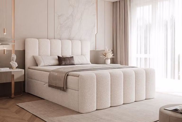 Compleo24 Boxspringbed voor volwassenen met opbergbox en Bonell-matras, B/D/H: 160 x 200 cm